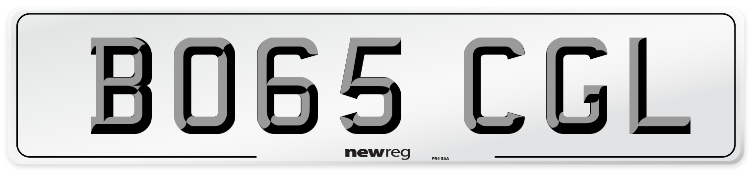 BO65 CGL Number Plate from New Reg